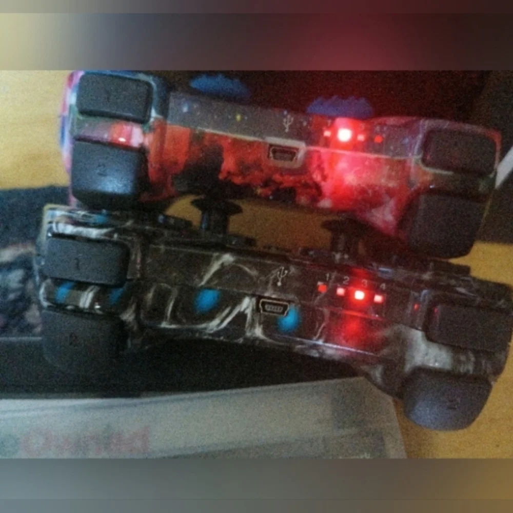 Playstation 3, steering pedals, games, and more.